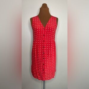 Madewell Red Polka Dot Midi Dress